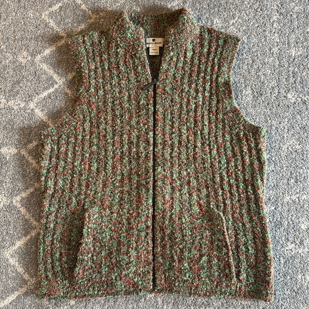 Woolrich Wool Blend Full Zip Cardigan Sweater
